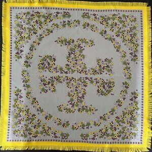 Tori Burch Silk Logo Scarf